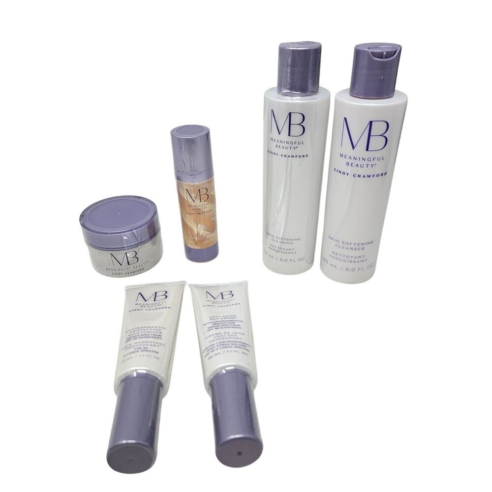 NEW Lot of 6 Meaningful Beauty Cindy Crawford Cleanser Serum Sunscreen Creme